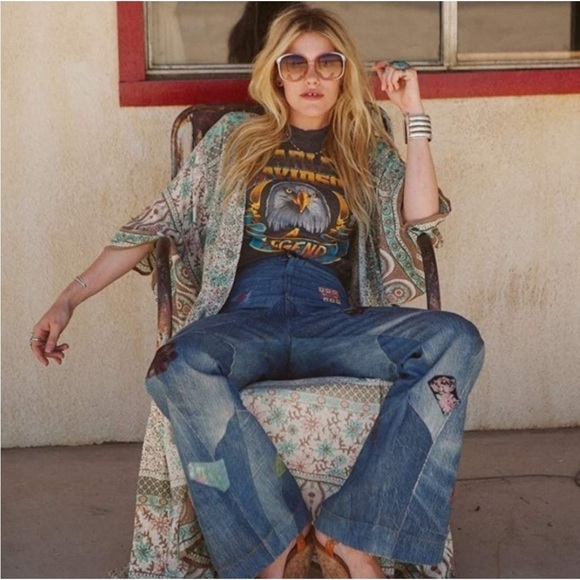 Semi Sheer Bohemian Long Chiffon Duster - Picture 3 of 16